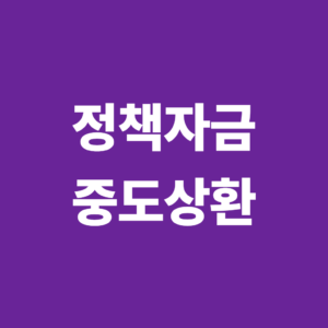 정책자금 중도상환이란? 조기상환 전 확인해야 할 조건 6 정책자금1